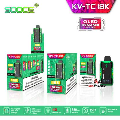 Best Deal SOOCE KV-TC18K Disposable Vape Cool Mint