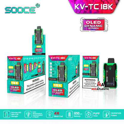 Best Deal SOOCE KV-TC18K Disposable Vape Miami Mint