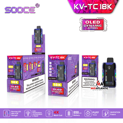 Best Deal SOOCE KV-TC18K Disposable Vape Wild Berry
