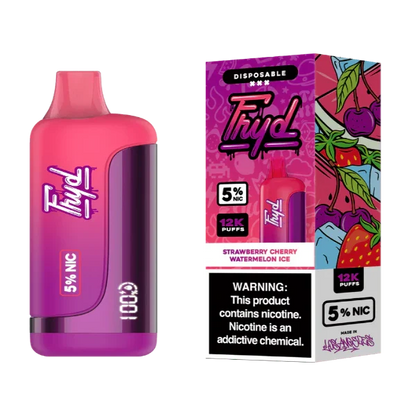 Best Deal FRYD 12000 Puffs Rechargeable Disposable Vape 17mL Strawberry Cherry Watermelon Ice