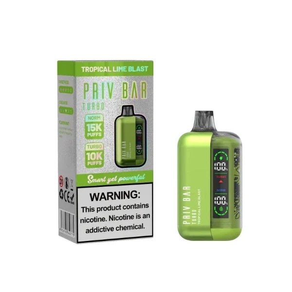 Best Deal SMOK Priv Bar Turbo 15000 Puffs Disposable Vape 16mL - Tropical Lime Blast