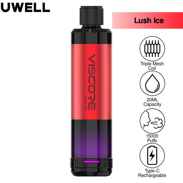 Uwell Viscore Tri15000 Disposable Vape Lush Ice