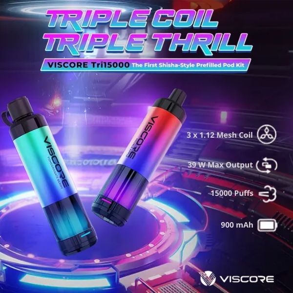 Best Flavors Uwell Viscore Tri15000 Disposable Vape 5-Pack