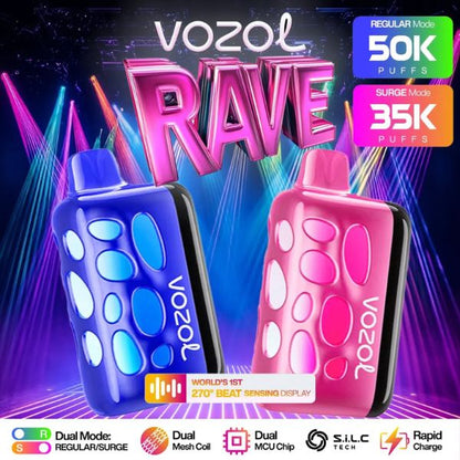 Vozol Rave 50,000 Disposable Vape Best Flavors