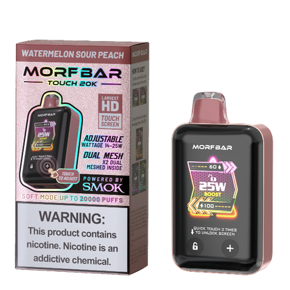 Best Deal SMOK Morf Bar Touch 20000 Puffs Disposable Vape 18mL - Watermelon Sour Peach