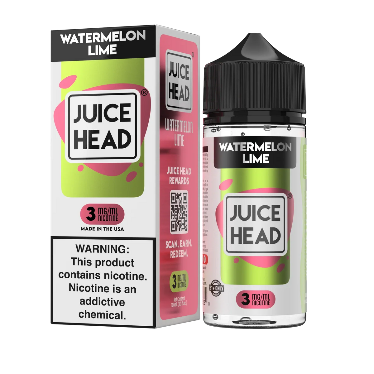 Juice Head E-Liquid - Watermelon Lime - 100ml