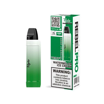 Hyde Rebel PRO 5000 Puffs Single Disposable Vape 11mL Best Flavor Watermelon Ice Cream