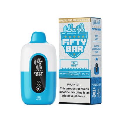 Best Deal Hidden Hills x Fifty Bar 20K Disposable Vape Yeti Mint