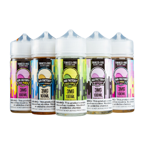 Air Factory TFN 100mL Vape Juice Best Flavors Pink Punch Kookie Krunch Wild Apple Mystery Pink Punch Ice