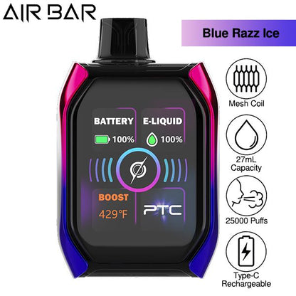 Best Deal Air Bar Aura Disposable (Pack of 5) - Blue Razz Ice