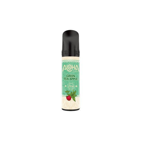 3% Aloha Sun TFN Vape Disposable 8mL 1 Pack Best Flavor Green Tea Apple