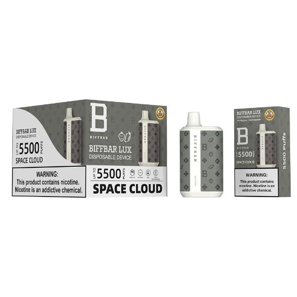 Biff Bar Luxx 5500 Puffs Disposable Vape 13mL 10 Pack Best Flavor Space Cloud