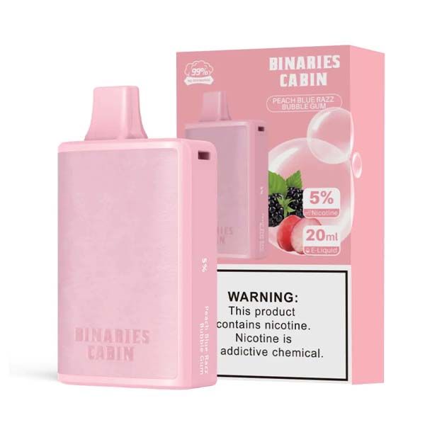 Best Deal HorizonTech Binaries Cabin 10000 Puffs Disposable Vape 20mL Peach Blue Razz Bubble Gum