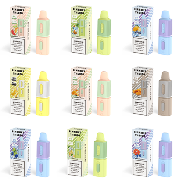 Best Deals HorizonTech Binaries Cabin TH6000 Puffs Disposable Vape 12mL Best Flavors
