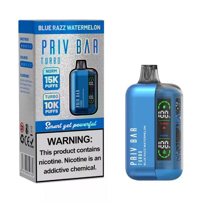 Best Deal SMOK Priv Bar Turbo 15000 Puffs Disposable Vape 16mL - Blue Razz Watermelon