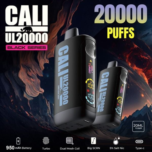 Best Deal Cali UL20000 Black Series Disposable Vape 20mL 