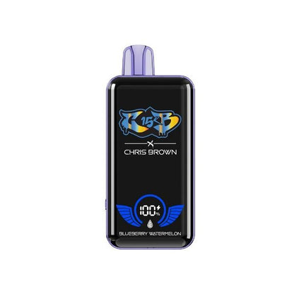 Best Deal Chris Brown CB15K Rechargeable Disposable Vape 15mL Blueberry Watermelon