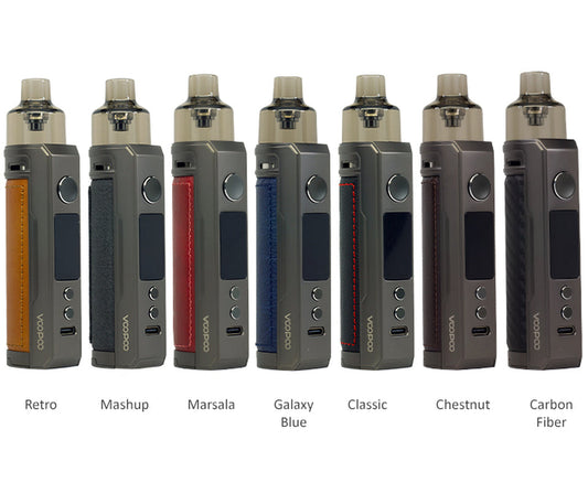 VooPoo Drag X Pod System Kit 80w Best Colors Retro Mashup Marsala Galaxy Blue Classic Chestnut Carbon Fiber