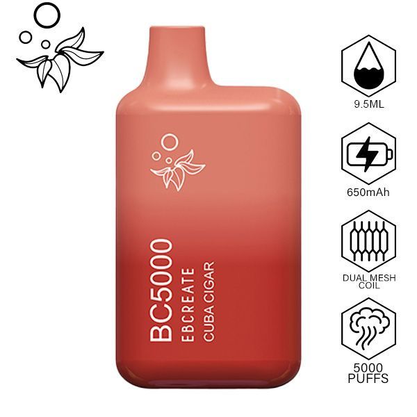 Elf EBCREATE BC5000 Disposable Vape Best Flavor Cuba Cigar