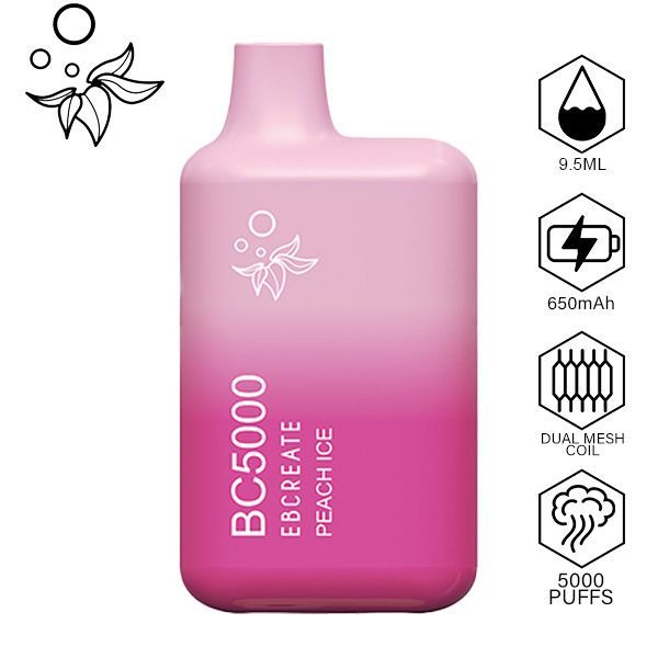 Elf EBCREATE BC5000 Disposable Vape Best Flavor Peach Ice