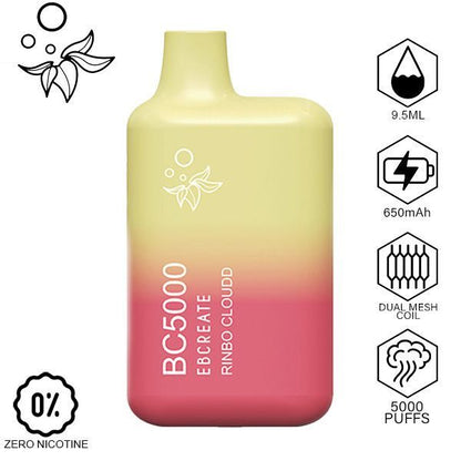 Best Deal Elf EBCREATE BC5000 ZERO Disposable Vape  9.5mL Rainbow Cloudd