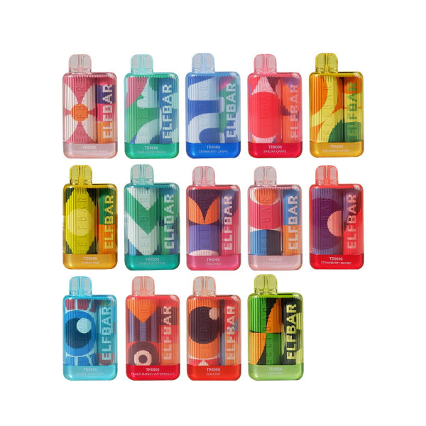 ElfBar TE6000 Puff Recharge Vape Best Flavors