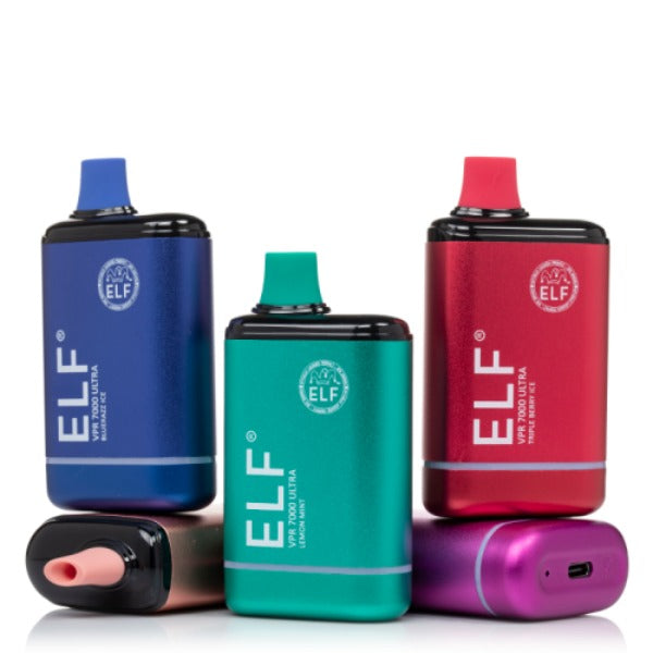Best Deals ELF VPR Ultra 7000 Puffs Recharge Disposable Vape 11mL Best Flavors
