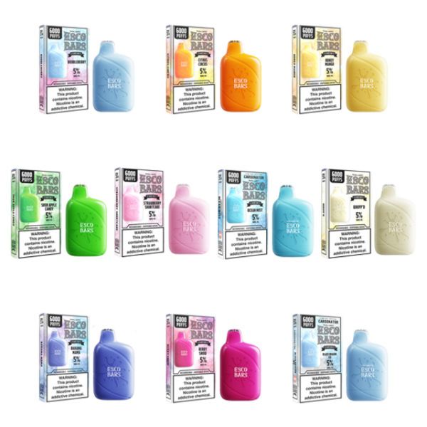 Esco Bars Mesh Disposable 6000 Puffs 15mL Single Disposable Vape Best Flavors!