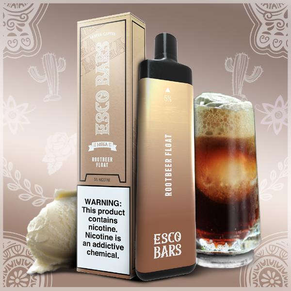 Esco Bars Mega Disposable Vape 10 Pack  Best Flavor - Rootbeer Float