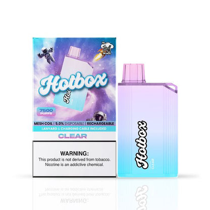 Puff HotBox 7500 Puffs Disposable Vape 16mL 5 Pack Best Flavor Clear