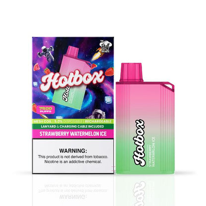 Puff HotBox 7500 Puffs Disposable Vape 16mL 5 Pack Best Flavor Strawberry Watermelon Ice