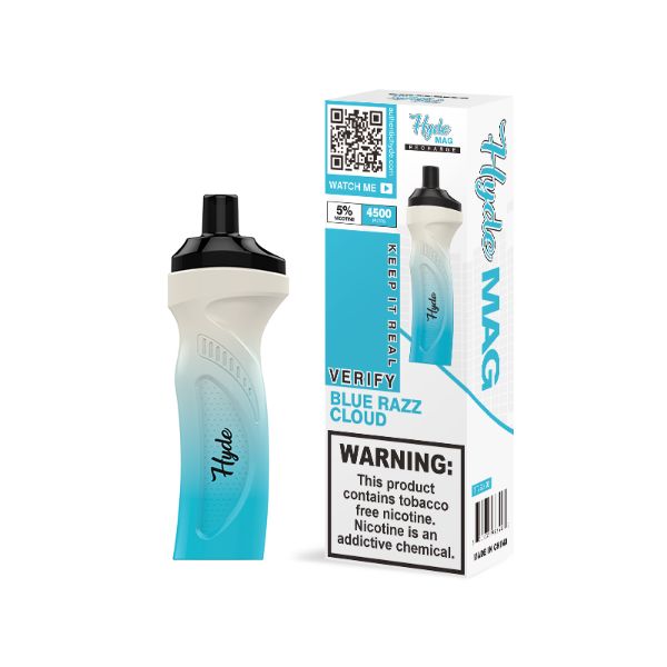 Best Deals Hyde Mag 4500 Puffs Recharge Disposable Vape Best Flavor Blue Razz Cloud