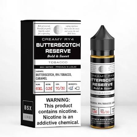 BSX Vapor Salt Nic E-Liquid - Butterscotch Reserve - 30ml