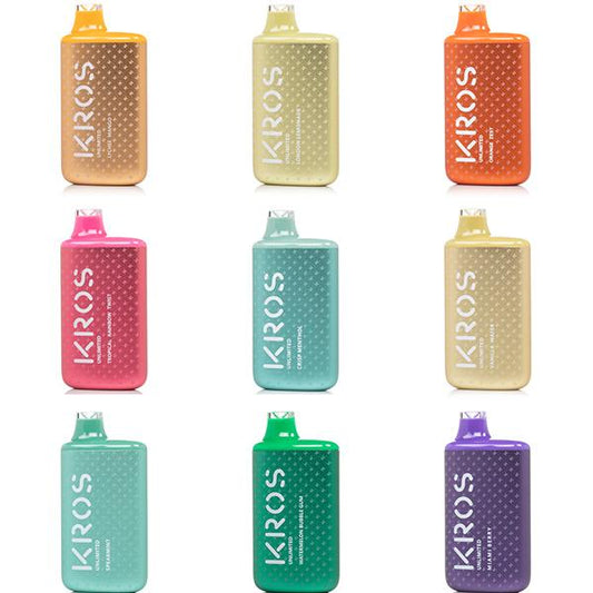 Kros Unlimited 6000 Puffs Single Disposable Vape 14mL Best Flavors