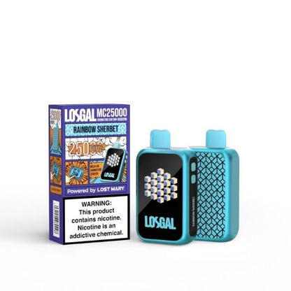Best Deal Losgal MC25000 Disposable Vape 16mL Rainbow Sherbet
