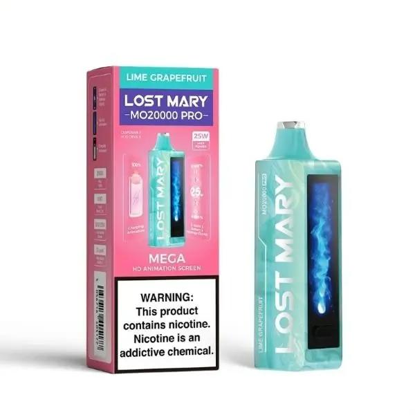 Lost Mary MO20000 PRO Rechargeable Vape Best Flavor Lime Grapefruit