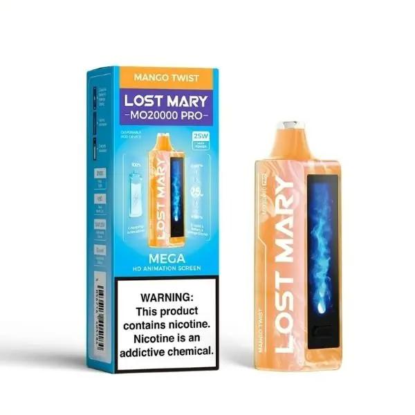 Lost Mary MO20000 PRO Rechargeable Vape Best Flavor Mango Twist