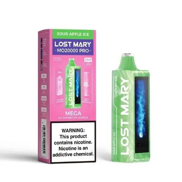 Lost Mary MO20000 PRO Rechargeable Vape Best Flavor Sour Apple Ice