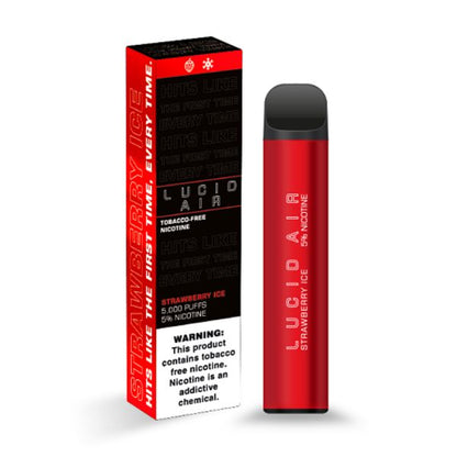 Best Deal Lucid Air Disposable Vape 16.7mL 5000 Puffs 10 Pack Strawberry Ice