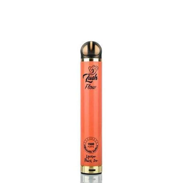 Lush Flow 1500 Puffs Single Disposable Vape 6mL Best Flavor Lychee Peach Ice
