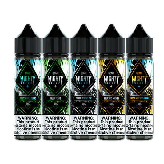 Mighty Vapors Vape Juice 60ML Best Flavors Frozen Hulk Tears Hulk Tears Frozen Mystery Pop Majestic Mango Frozen Majestic Mango
