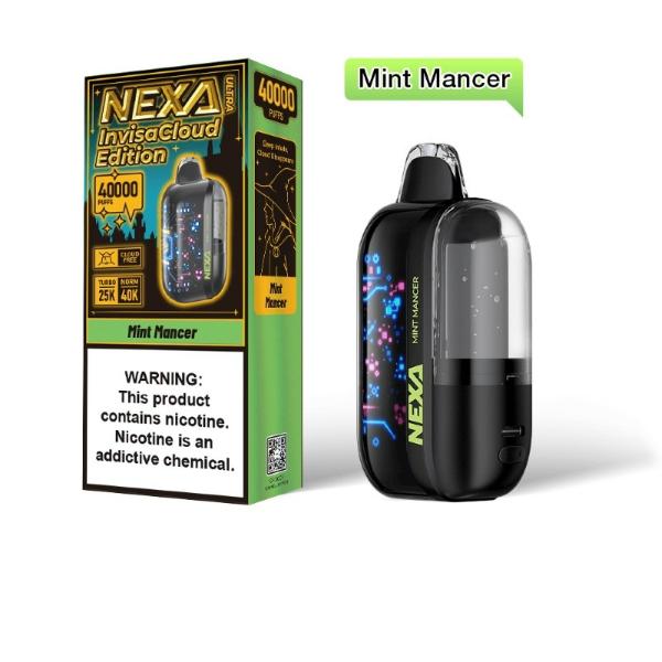 Best Deal NEXA Ultra 50,000 InvisaCloud Edition Disposable Vape 20ml 5% - Mint Mancer