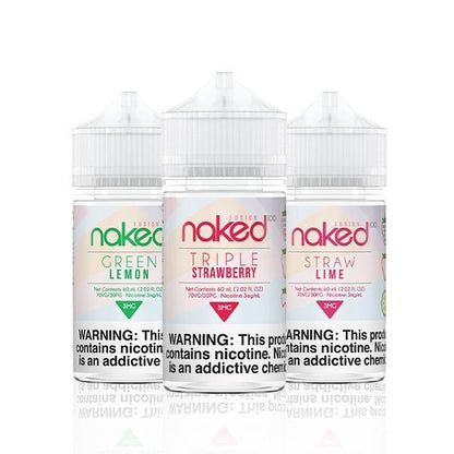 Naked 100 60mL Vape Juice Best Flavors Green Lemon Triple Strawberry Straw Lime