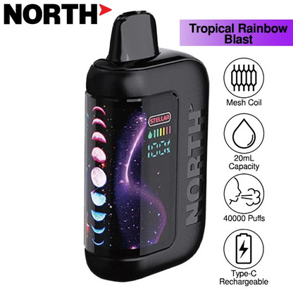 Best Deal North Stellar 40k Puffs Disposable Vape 20mL - Tropical Rainbow Blast