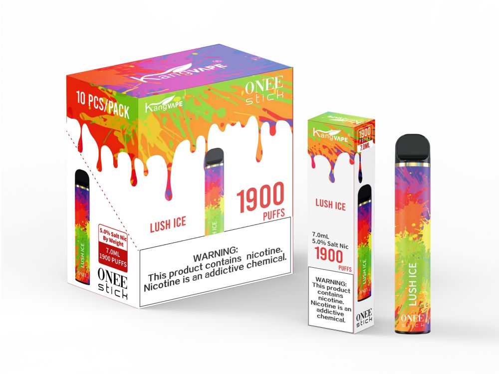 KangVape Onee Stick Disposable Vape 6.5mL 1900 Puffs 10 Pack Best Flavor Lush Ice
