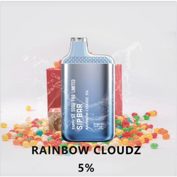 Best Deals Exotic Sip Bar SX 5000 Puffs Disposable Vape 13mL Best Flavor Rainbow Cloudz