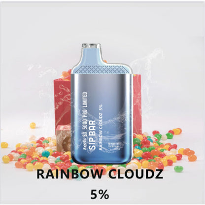 Best Deals Exotic Sip Bar SX 5000 Puffs Disposable Vape 13mL Best Flavor Rainbow Cloudz