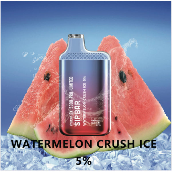 Best Deals Exotic Sip Bar SX 5000 Puffs Disposable Vape 13mL Best Flavor Watermelon Crush Ice