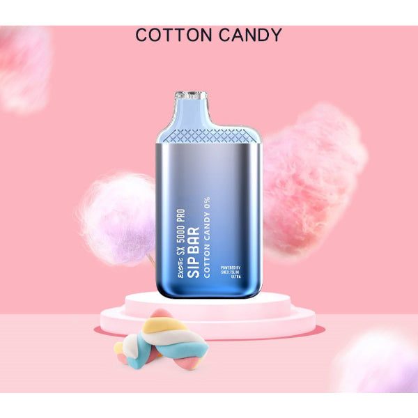 Best Deals Exotic Sip Bar SX 5000 Puffs Disposable Vape 13mL Best Flavor Cotton Candy