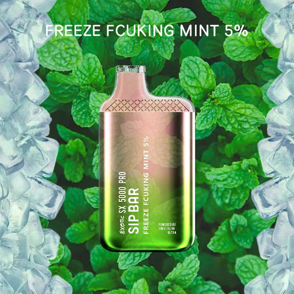 Best Deals Exotic Sip Bar SX 5000 Puffs Disposable Vape 13mL Best Flavor Freeze Fcuking Mint